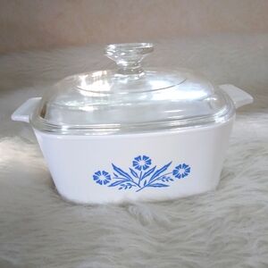 Vintage Corning Ware Blue Cornflower 1.5 Q Casswrole Pyrex A7C Lid